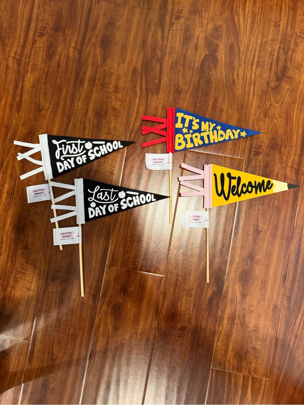 New 2026 Target Bullseye “First/Last, Welcome, Happy Birthday” Felt Pennant Flag